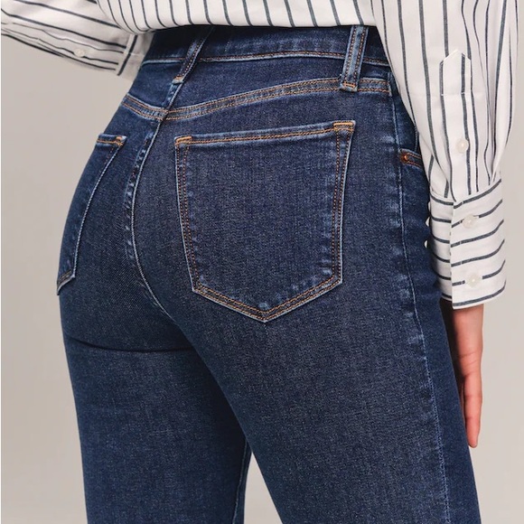 Abercrombie & Fitch High Rise The Super Jinny Ankle Size 29 - 8R in Super Dark - Picture 5 of 6